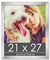 21x27 Solid Wood Picture Frame with UV-Resistant Acrylic & Acid-Free Backing, Available in 6 Finishes: Matte Black, Matte White, Metallic Bronze, Silver, Natural Wood Grain & Mahogany